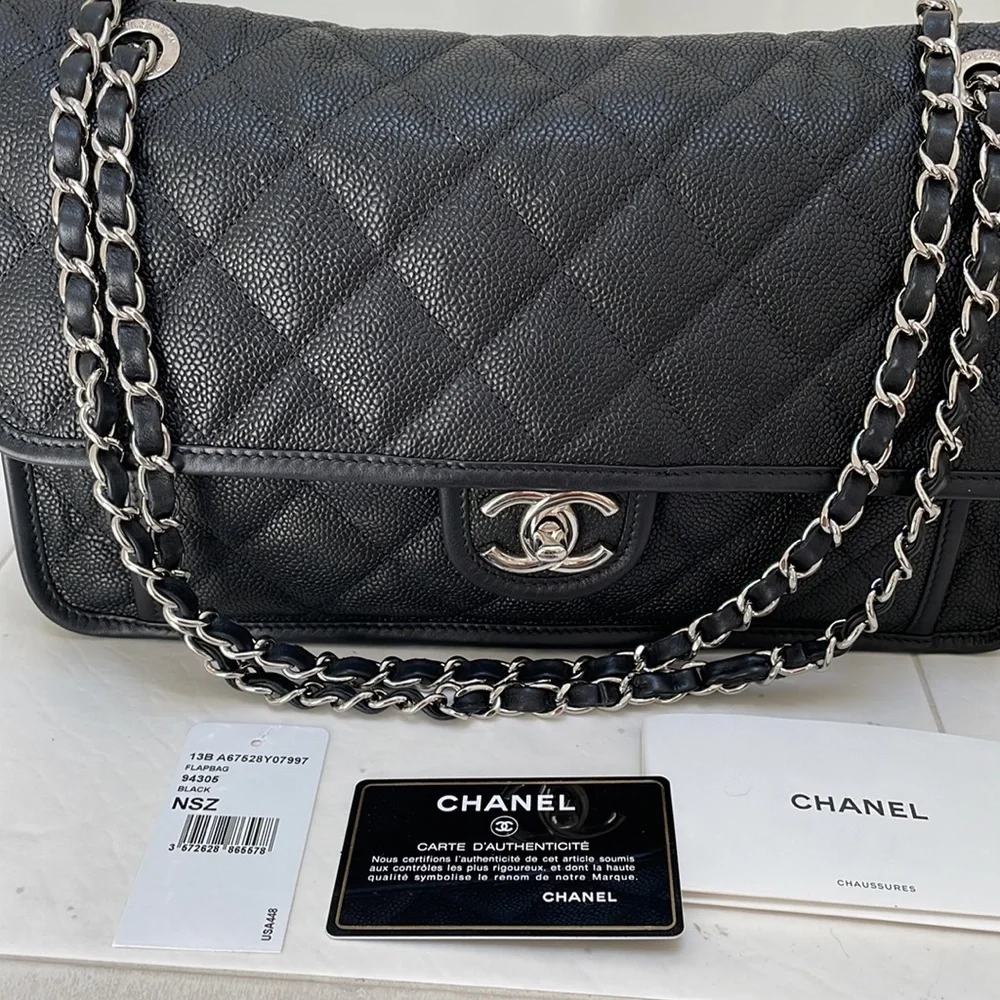 CHANEL Caviar Quilted French Riviera Flap bag - Picture 1 of 12